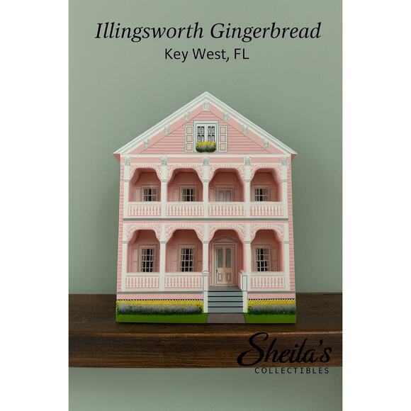 Sheila’s Collectibles #KEY05 Illingsworth Gingerbread Key West in Box - Picture 1 of 4